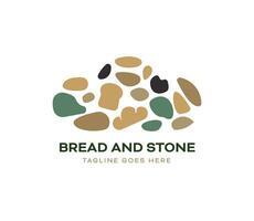 Wolke Kies Stein und Brot Logo Vektor Symbol Illustration Design