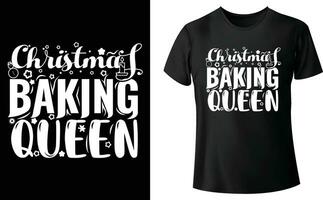 jul bakning drottning t-shirt design vektor