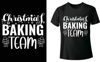 jul bakning team t-shirt design vektor