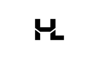 brev hl logotyp design. första brev hl logotyp i dugg bakgrund. fri vektor