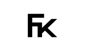 Brief fk Logo Design. Initiale Brief fk Logo im weiß Hintergrund. kostenlos Vektor