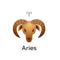 aries zodiaken tecken logotyp ikon isolerat horoskop symbol vektor illustration