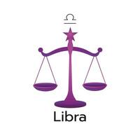 libra zodiaken tecken logotyp ikon isolerat horoskop symbol vektor illustration