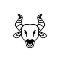 taurus zodiaken tecken logotyp ikon isolerat horoskop symbol vektor illustration