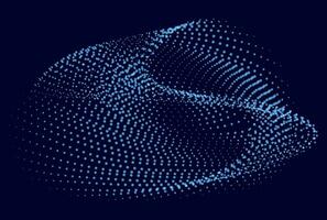 abstrakt Technologie Hintergrund mit Halbton Punkt Wirkung, ein bunt Punkt Muster auf ein dunkel Blau Hintergrund, ein bunt Blume mit Punkte auf Blau Hintergrund, cmyk Halbton Punkt bewirken vektor