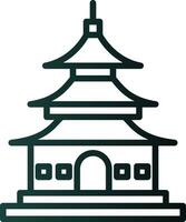 asiatisch Tempel Vektor Symbol Design