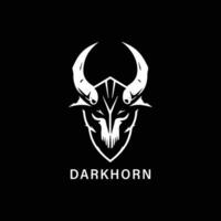 de logotyp för mörkhorn, i de stil av naiv vektor konst, skalle motiv