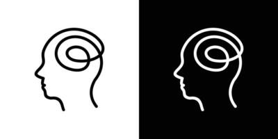 Logo Design zum Intelligenz, geistig, Psychologie, Gehirn gemacht im minimalistisch Linie Stil vektor