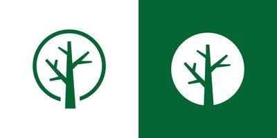 träd, blad, trädgård och natur logotyp design inspiration. vektor