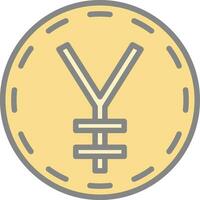 japansk yen vektor ikon design