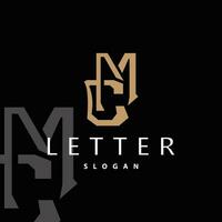 minimal första centimeter brev logotyp, modern och lyx ikon vektor mall element