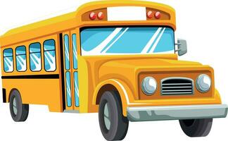 gul studerande skola buss på vit bakgrund vektor