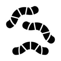Würmer Vektor Glyphe Symbol zum persönlich und kommerziell verwenden.