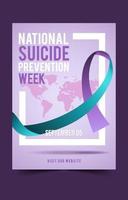Plakat der nationalen Suizidpräventionswoche vektor