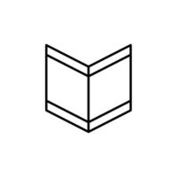 groß geöffnet Buch modern linear Symbol. perfekt zum Design, Infografiken, Netz Websites, Anwendungen. vektor