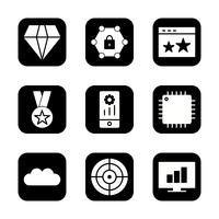 Satz von Vector SEO Search Engine Optimization Icons