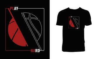 basketboll tee design. vektor