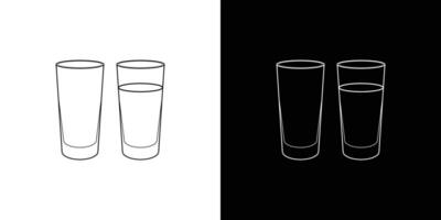 glas närbild. glas för drycker. dricka glas isolerat vektor illustration. linjär ikon. redigerbar stroke