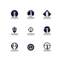 einfach Leuchtturm Symbol Zeichen Logo vektor