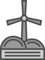 Windmühlen-Vektor-Icon-Design vektor