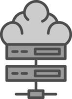moln server vektor ikon design