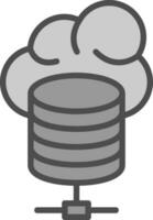 Cloud-Datenbank-Vektor-Icon-Design vektor