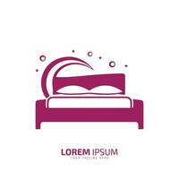 ein Logo von Bett, Bett Symbol, komfortabel Bett Vektor Silhouette isoliert auf Weiß Hintergrund