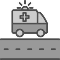 Krankenwagen Fahrbahn Vektor Symbol Design