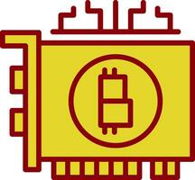 Bitcoin Bergbau Vektor Symbol Design
