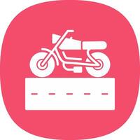 Motorrad Fahrbahn Vektor Symbol Design