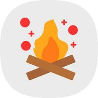 Lagerfeuer-Vektor-Icon-Design vektor