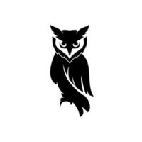 uggla fåglar logotyp vektor