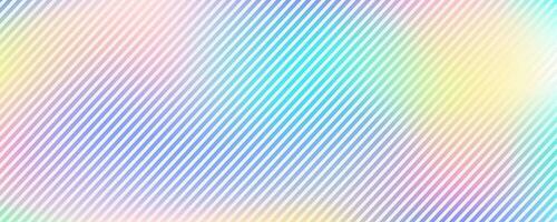 abstrakt gestreift Gradient Hintergrund. holographisch Vektor vereiteln Textur. Regenbogen Ombre Streifen. irisierend elegant Illustration.