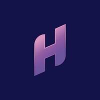 Brief h Gradient Logo Design zum Geschäft vektor