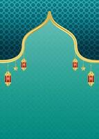 islamic bakgrund ramadan kareem arabicum ram eid mubarak flygblad affisch vektor