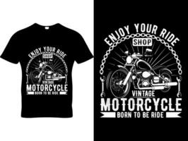 motorcykel t-shirt design vektor