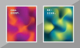 bunt Flüssigkeit Gradient Gittergewebe Hintergrund Vorlage Kopieren Raum Satz. beschwingt Farbe Gradation Hintergrund Design. zeitgenössisch und modern Grafik Element zum Poster, Banner, Präsentation, Zeitschrift, oder Abdeckung. vektor