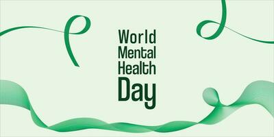 Welt mental Gesundheit Tag Banner mit Kopieren Raum Bereich vektor