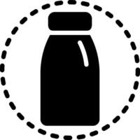 fast ikon för flaska vektor
