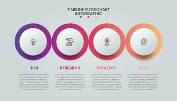 lutning tidslinje flödesschema infographic vektor
