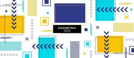 Hintergrund der geometrischen Formen im Memphis-Stil. vektor