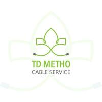 Logo td Metho Kabel Bedienung Vorlage vektor