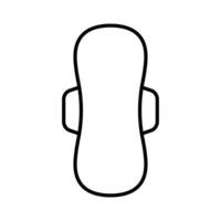 sanitär Pad mit Flügel Symbol. feminin Hygiene Pad Symbol isoliert auf Weiß Hintergrund. vektor