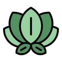 Lotus Blume Symbol Vektor eben