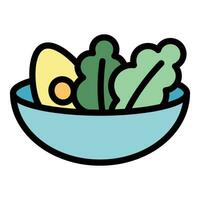 Salat Diät Symbol Vektor eben