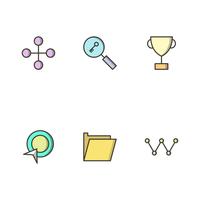 Satz von Vector SEO Search Engine Optimization Icons