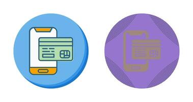 Vektorsymbol für mobile Zahlungen vektor