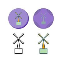 Windmühlen-Vektorsymbol vektor