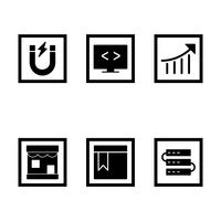 Satz von Vector SEO Search Engine Optimization Icons