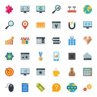 Satz von Vector SEO Search Engine Optimization Icons